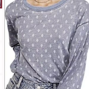 NWT We the free indigo combo pullover